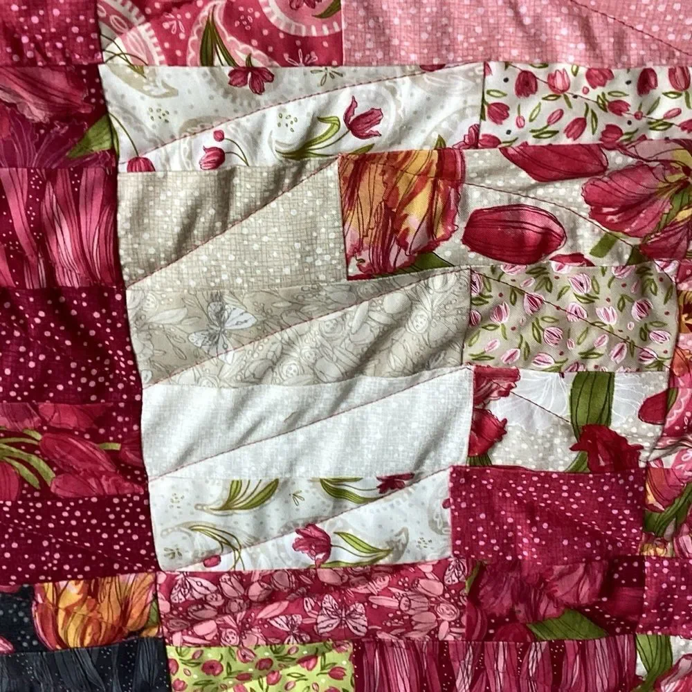 Hand Crafted Tulip Tango Quilt